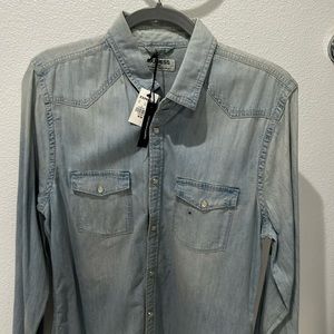 Denim Button Down Casual Shirt